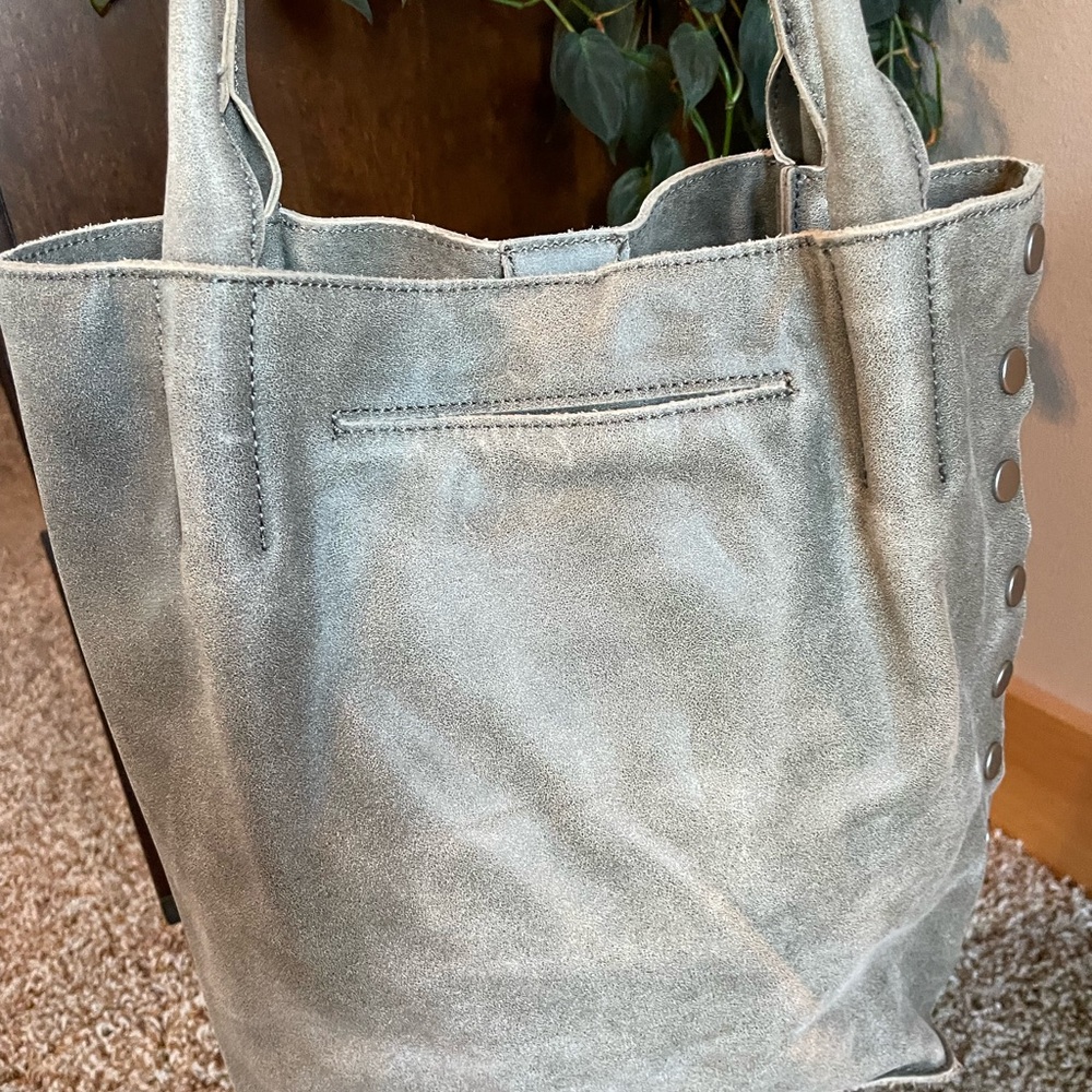 Hammitt Oliver leather tote bag w/silver rivet detail